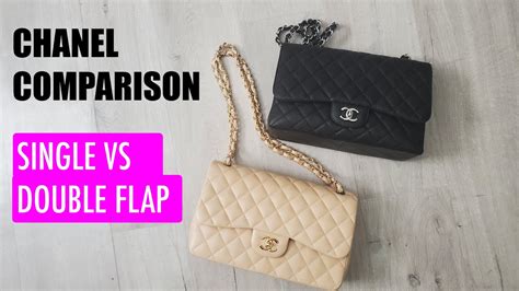 chanel flap 20 cm|Chanel single flap vs double.